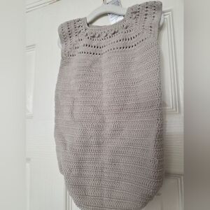 Kate Quinn Baby Girls With Love From Africa Crochet Beige Romper Size 18-24M